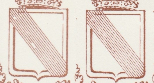 Wappen ohne (links) und mit Retusche (rechts)