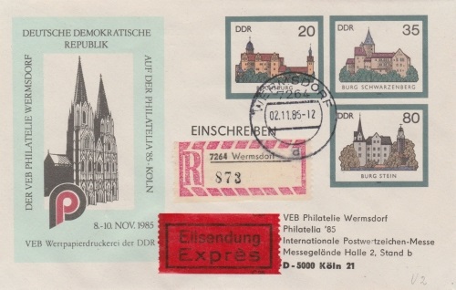 U2-2d-85 (Anschrift: Halle 2) portogerecht gelaufen